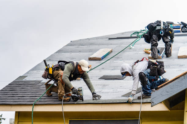 Professional Gutter Installation technician working in Lincoln, VA